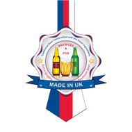 English Beer advertising sticker label for print