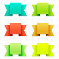 Vector ribbons set N8