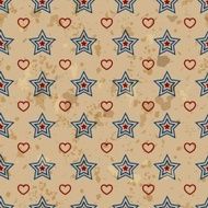 American vintage seamless pattern N7