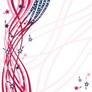 Vector Patriotic Stars USA flag on Stripes Background