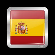 Flag of Spain Metal Icons N2