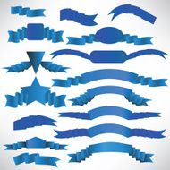 Blue Ribbons with a Stripe