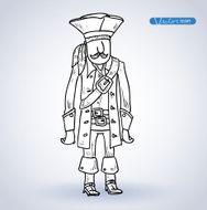 doodle pirate elememts vector illustration N10