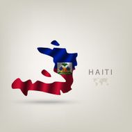 Flag of HAITI as a country with shadow
