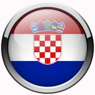 croatia flag gel metal button