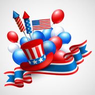Independence Day holiday symbols Vector illustration N2