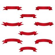 banner collection in red