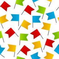 Seamless pattern with party flags N5