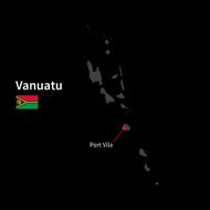 Detailed map of Vanuatu and capital city Port Vila with