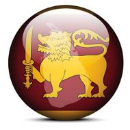 Map on flag button of Democratic Socialist Republic Sri Lanka