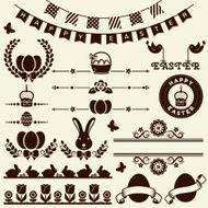 Happy Easter! Vector design elements N2