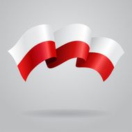 Polish waving Flag Vector illustration