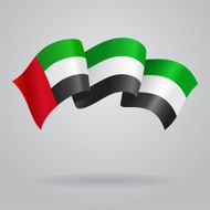 United Arab Emirates waving Flag Vector illustration