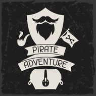 Background on pirate theme with objects and elements N3
