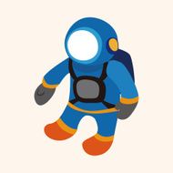 Space Astronaut flat icon elements background eps10 N5