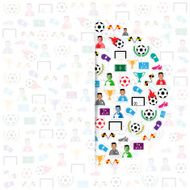 Soccer circle icons background Illustration vector eps10