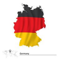 Map of Germany with Flag N2