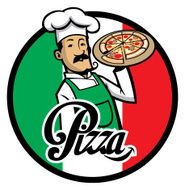 italian chef with pizza