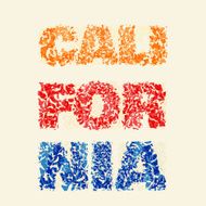 California typography t-shirt graphics vector N2