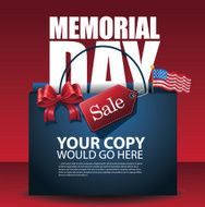 Memorial Day Sale shopping bag Background EPS 10 vector