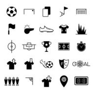 Soccer icons set vector