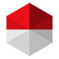 Monaco Flag Hexagon Flat Icon Button