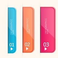 Set of bookmarks stickers labels tags Numbered banners Vect