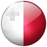 Malta Round Glass Button