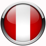 peru flag gel metal button