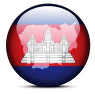 Map on flag button of Kingdom Cambodia