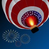 Balloon in the night