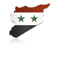 Syria flag map N2