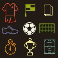 Set of sports soccer football symbols N3