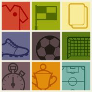 Sports background with soccer football symbols N10