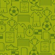 Sports seamless pattern with soccer symbols N3