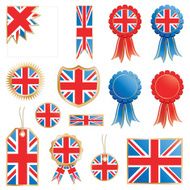 great britain flags and rosettes N2