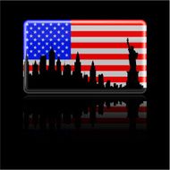American Flag on Black N2