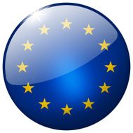 EU Round Glass Button