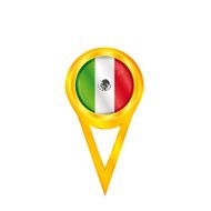 Mexico pin flag