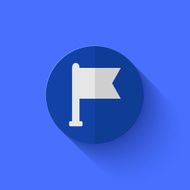 Vector modern flat blue circle icon N20