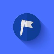 Vector modern flat blue circle icon N21