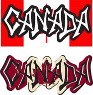 Canada word graffiti different style