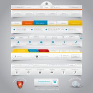 Web design navigation set Vector