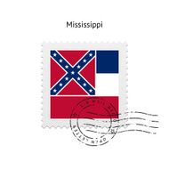State of Mississippi flag postage stamp