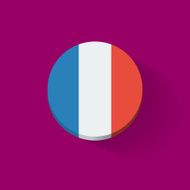Round icon with flag of France N3