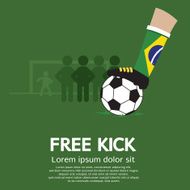 Free Kick Vector Illustration