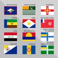 Flags of world flat Set number 17
