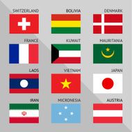 Flags of world flat Set number 05