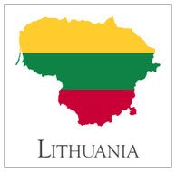 Lithuania flag map