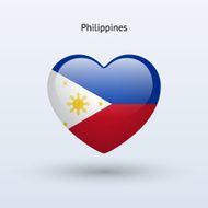 Love Philippines symbol Heart flag icon